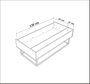Hanah Home Mesa de Centro Multiusos 2 Niveles Industrial Nogal y Negro Tablero Melaminado Metal 120x60x43 cm